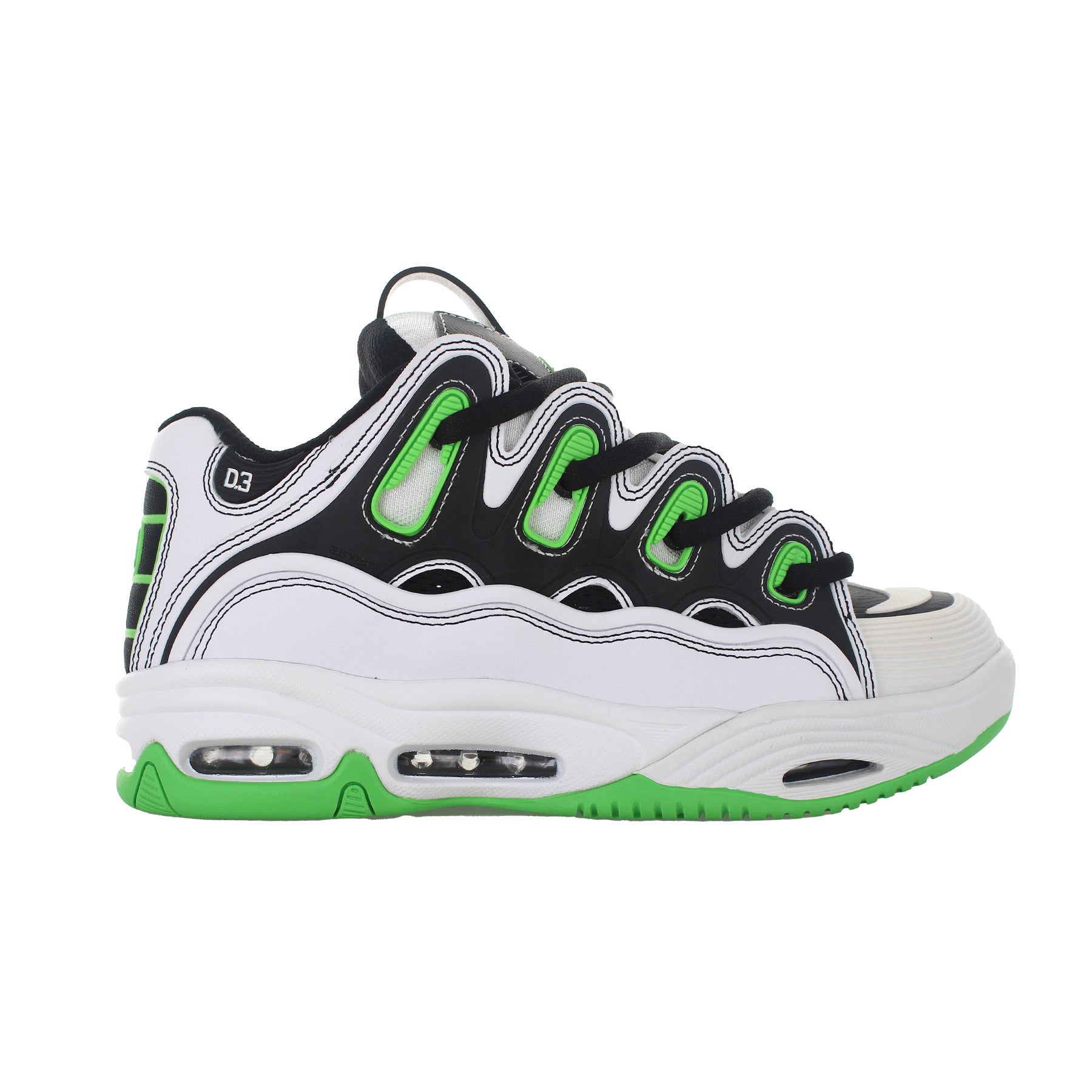 D3 2001 White/Black/Green – osirisshoes.com
